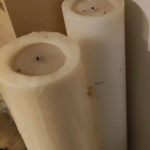 Wedding candles used, solid, 140x15cm, set of 2