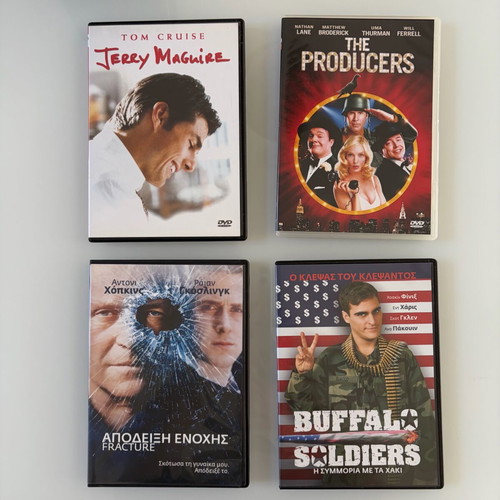 DVD movie pack of 20 with Greek subtitles like new