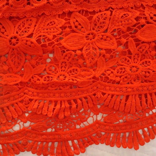 Shein summer dress size M like new, red with lace details