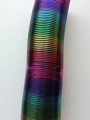 Colorful Spiral Rainbow Toy like new, 15cm length