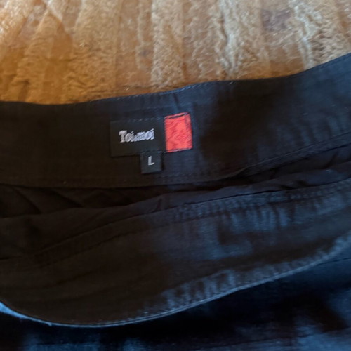 Toi&Moi linen flared skirt with ruffles, large, like new