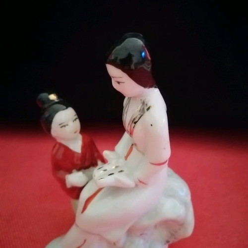 Porcelain figurine Chinese traditional glossy finish like new