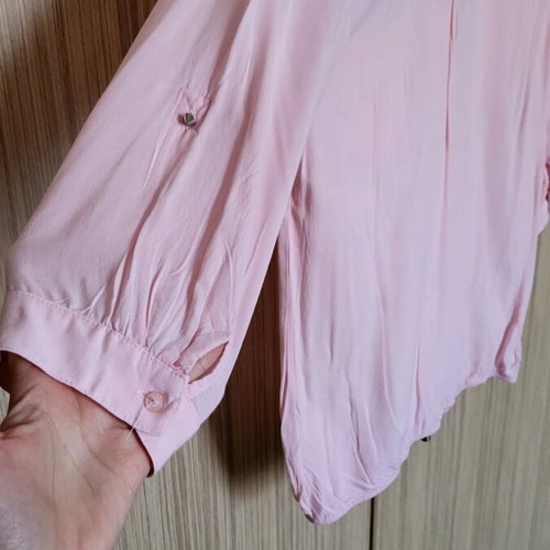 Women's shirt with transparency pink like new, size 38