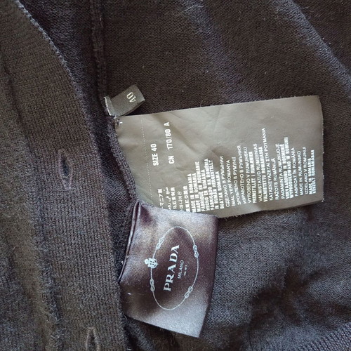 Prada black wool cardigan used, size M