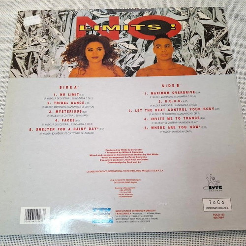 2 Unlimited No Limits! LP used, electronic music