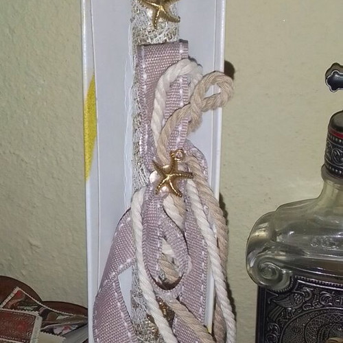 Easter candle new with decorations in box