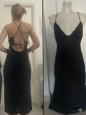 Zara limited edition black linen maxi dress like new, XS
