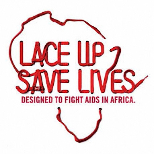 Nike Lace Up 2 Save Lives shoelaces new, red