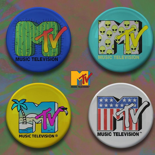 Mtv Pins New 80s-90s Television Logos Pack of 10