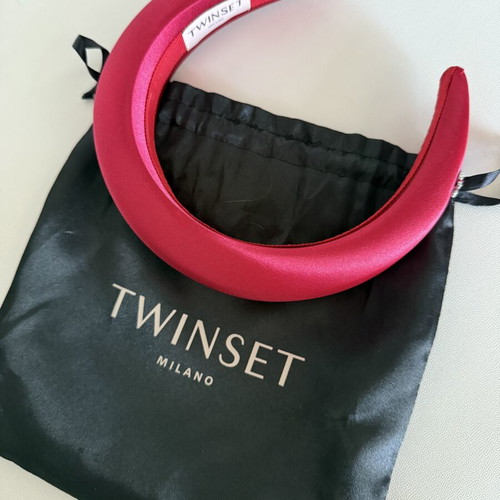 Twinset hairband with case new, red and pink