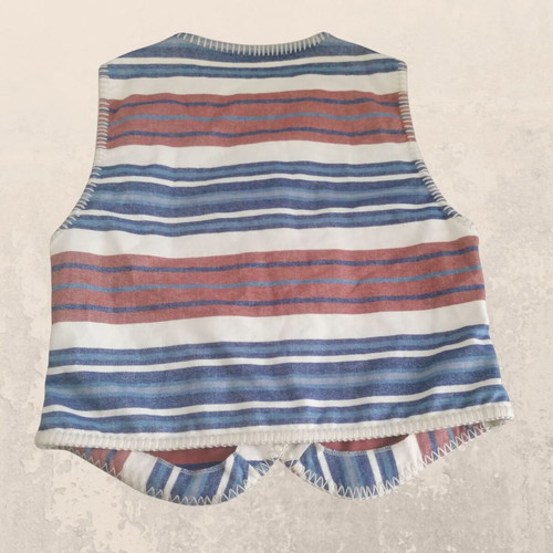 Retro cotton vest used, colorful, size M-L by Marks & Spencer