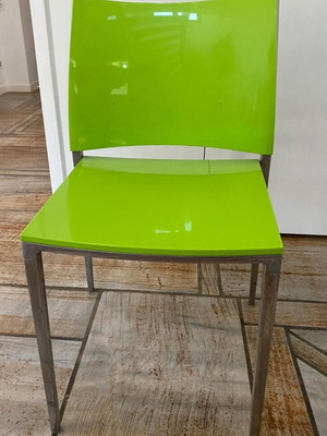 Bontempi καρέκλες design σε γυαλιστερό πράσινο, σετ 4