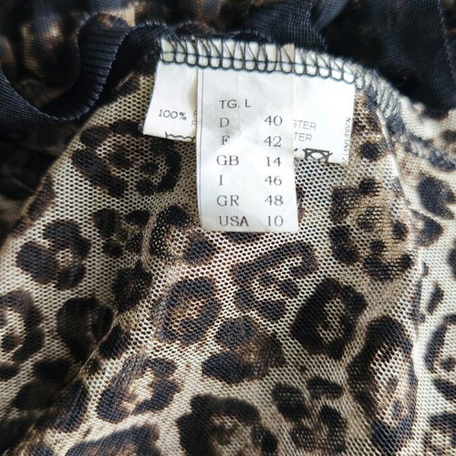 Celestino shirt used animal print size 40 with transparent sleeves
