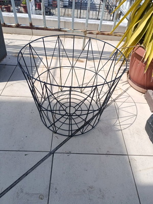 Metal modern storage basket large like new