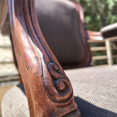 Louis Philippe Style Armchairs Set of 2 Restored Mahogany circa 1940–1960
