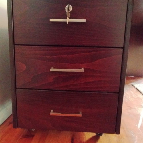 Wooden office drawer unit with soft-close like new
