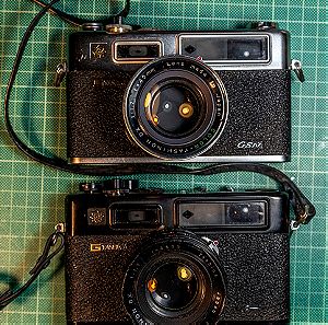 Yashica ELECTRO 35 GSN (ασημί) (καλή κατάσταση) και GT (μαύρη) (ανταλλακτικά) - 70s φωτογραφικές μηχανές φιλμ