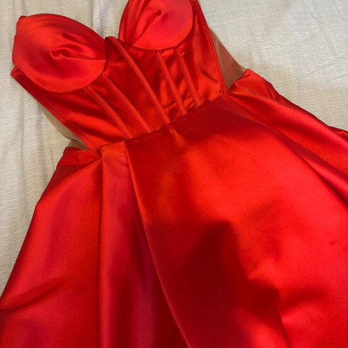 Evening dress, strapless, satin, size M / 38 / 10