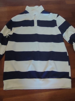 Parijan striped polo shirt white and blue Small like new