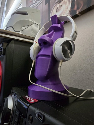 3d printed Moai headphones stand