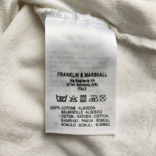 Franklin & Marshall men's T-shirt used, size M, black and beige