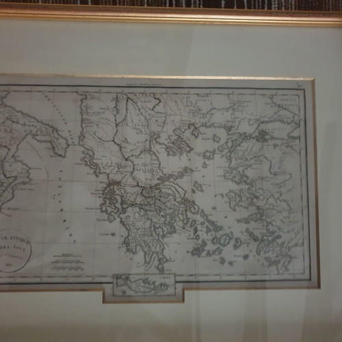 Grecle Antique Mappa Nova 1826 map new collectible with numbering