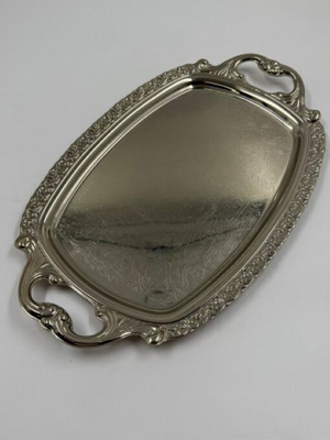 Vintage δίσκος σερβιρίσματος Twin Bird από ανοξείδωτο ατσάλι σαν καινούργιος