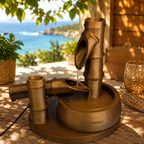 ZenFlow bamboo tabletop decorative fountain made to order