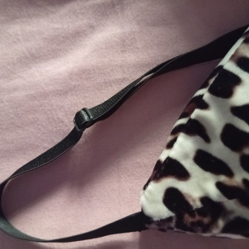 Velvet leopard bodysuit one size, new with adjustable straps