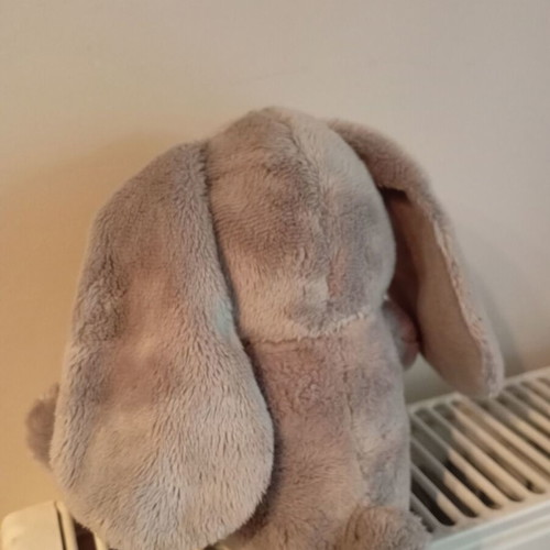 Rabbit doll like new, 17cm sitting