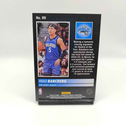 Paolo Banchero Chronicles Pinnacle 2022-23 Rookie Card like new