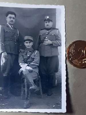 Vintage ασπρόμαυρη φωτογραφία Ελλήνων ένστολων στρατιωτών Μεσοπολέμου σαν καινούργιο