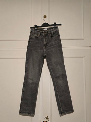 Zara women's denim pants used, gray, size XS