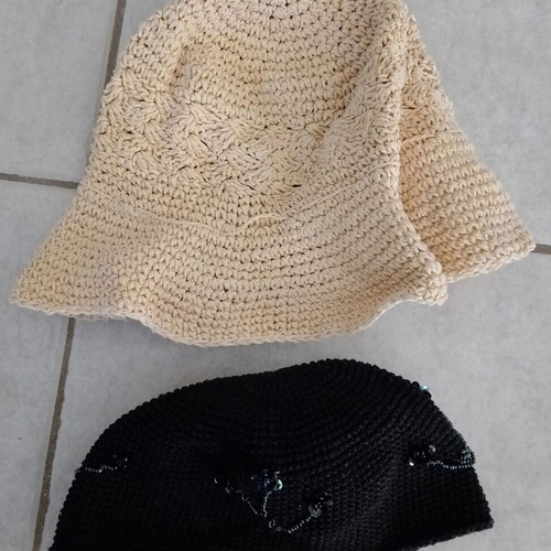 Two summer knit hats, one Marks & Spencer, size 57cm, like new