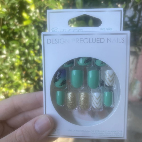 Plastic nails with design, new