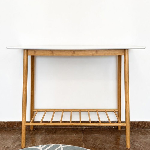 Vandsted Bamboo & MDF Console Table like new, 90×30 cm