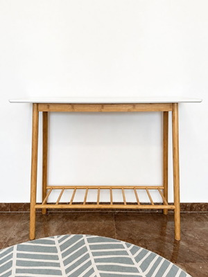 Vandsted Bamboo & MDF Console Table like new, 90×30 cm