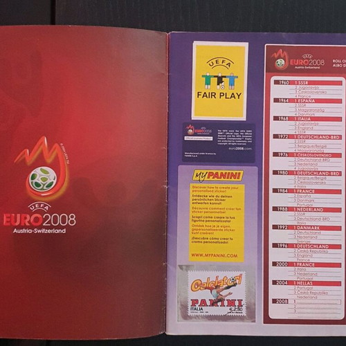 Panini EURO 2008 Austria-Switzerland album used, 100% complete