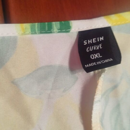 Shein yellow sleeveless dress with lemon print, new, XL