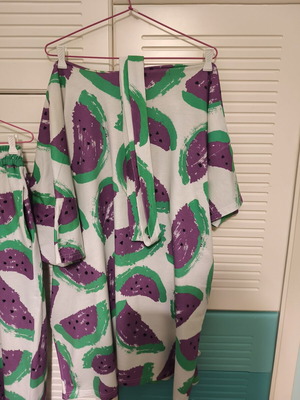 Karavan Watermelon Dress OS and Trousers M/L like new, multicolor