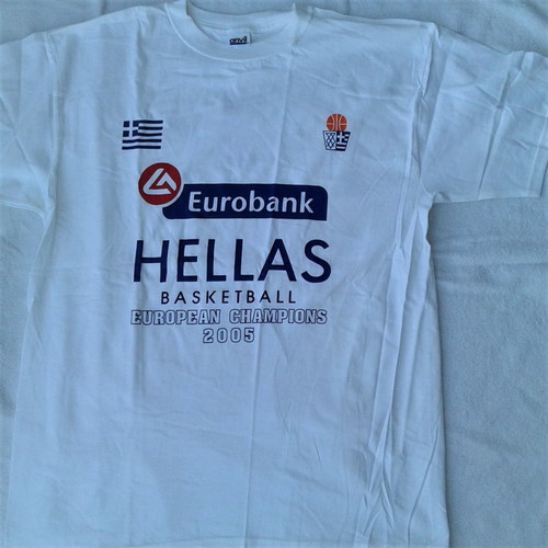 Hellas Basketball T-shirt authentic, new, European Champions 2005