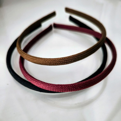 Fabric headbands new, set of three brown, red, burgundy
