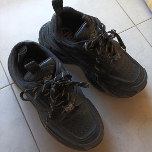 Buffalo black chunky platform sneakers, size 40