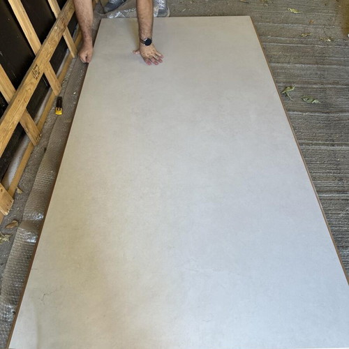 Tabletop surface new granite and teak for outdoor use