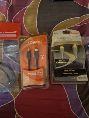 Firewire cables new old stock pack of 5 sealed