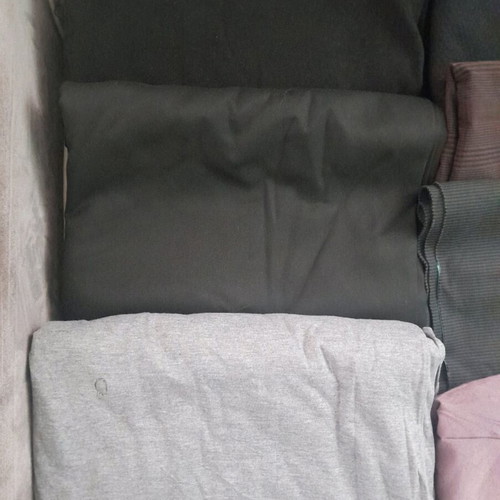 Various fabrics used, total 11 kg, different qualities and textures