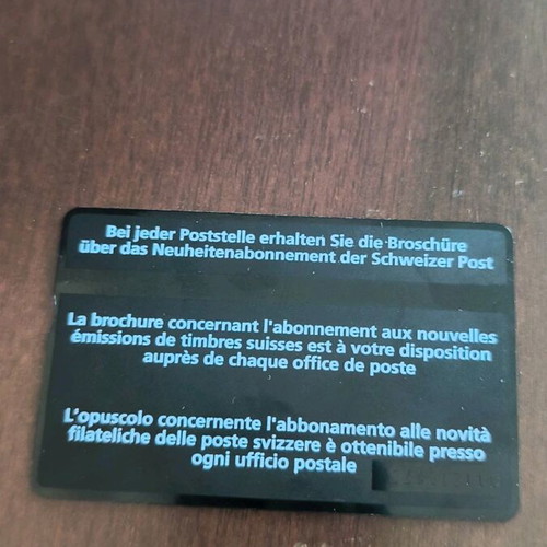 Swiss phone card used