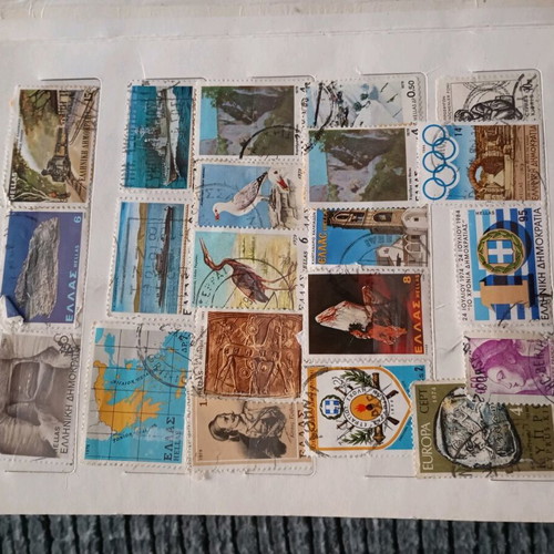 Stamps used, collection of 300+ pieces with album