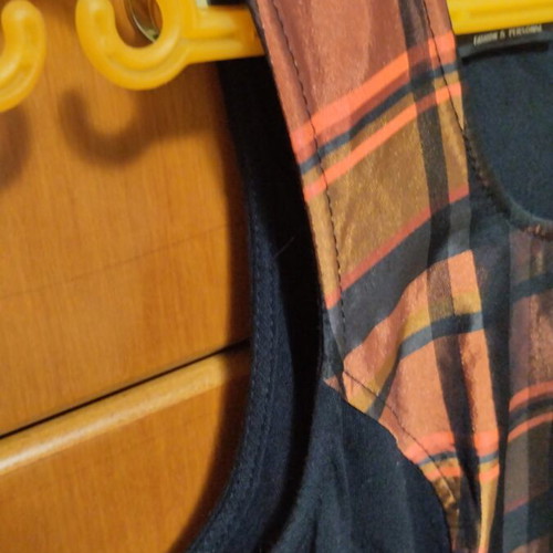 Winter dress used, size 38, black and orange