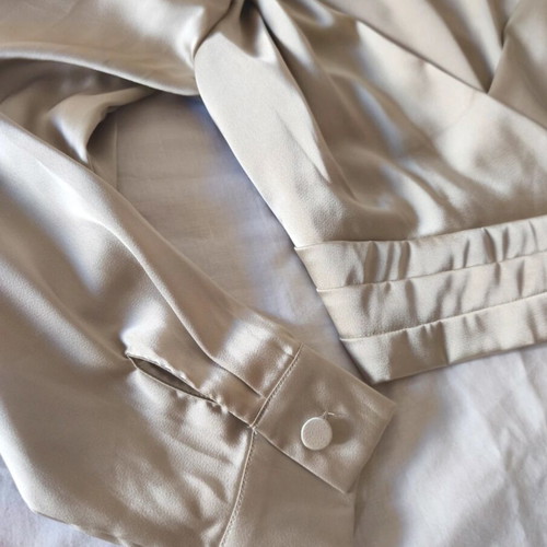 Satin blouse Shein like new, beige champagne color, size M
